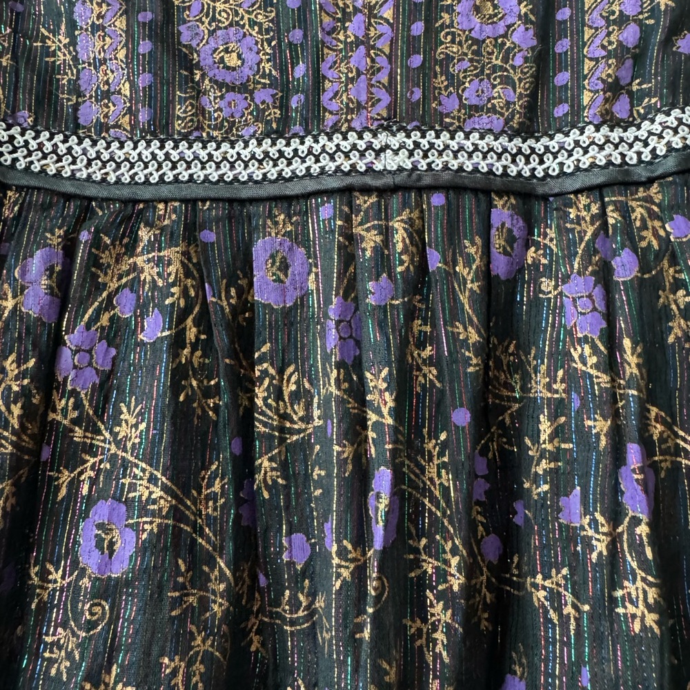 Vintage Floral Long Sleeve Kaftan Dress - Picture 3 of 4